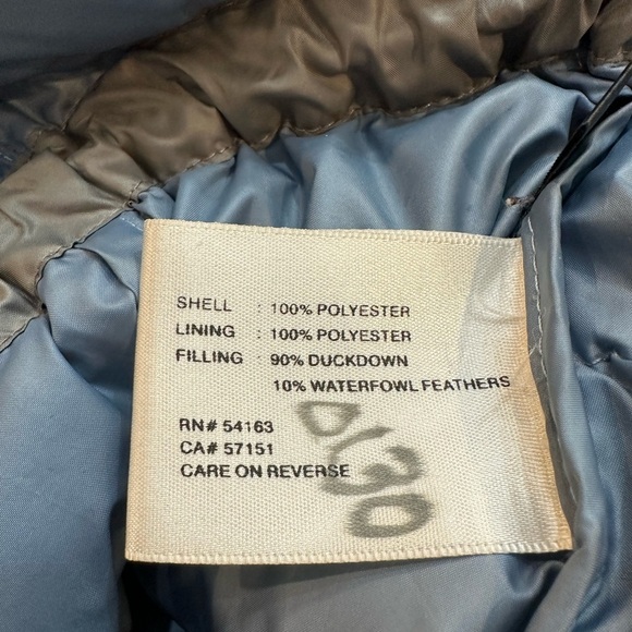 Kenneth Cole New York Puffer Jacket grey Down Filled SZ L - Picture 9 of 9